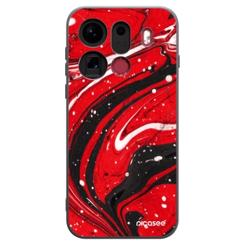 Picasee fekete szilikon tok az alábbi mobiltelefonokra OPPO Find X9 Pro - Red black