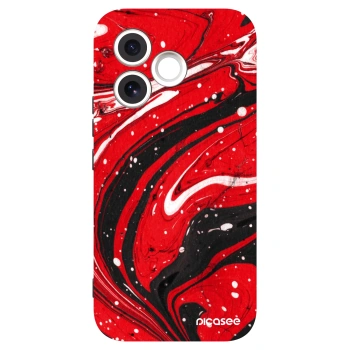 Picasee fekete szilikon tok az alábbi mobiltelefonokra Honor 600 Lite - Red black