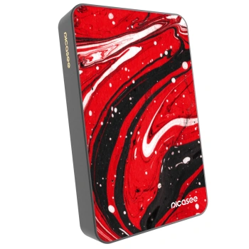 Picasee Powerbank MagSafe 10 000 mAh Szürke - Red black