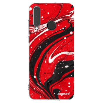 Picasee átlátszó szilikon tok az alábbi mobiltelefonokra Honor 20 Lite - Red black