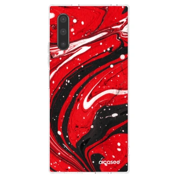 Picasee átlátszó szilikon tok az alábbi mobiltelefonokra Samsung Galaxy Note 10 N970F - Red black