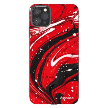Picasee átlátszó szilikon tok az alábbi mobiltelefonokra Apple iPhone 11 Pro Max - Red black