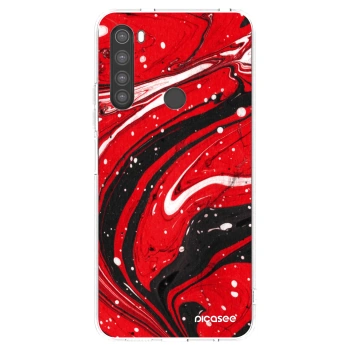 Picasee átlátszó szilikon tok az alábbi mobiltelefonokra Xiaomi Redmi Note 8 - Red black