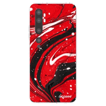 Picasee átlátszó szilikon tok az alábbi mobiltelefonokra Xiaomi Mi Note 10 (Pro) - Red black