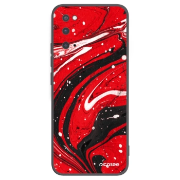 Picasee fekete szilikon tok az alábbi mobiltelefonokra Samsung Galaxy S20 G980F - Red black