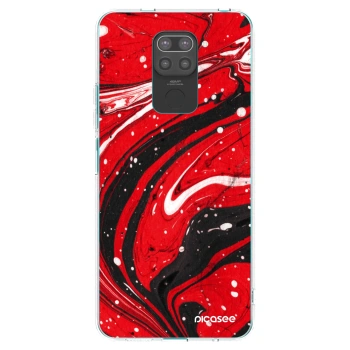 Picasee fekete szilikon tok az alábbi mobiltelefonokra Xiaomi Redmi Note 9 - Red black