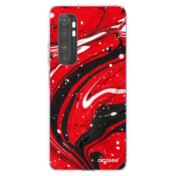 Picasee átlátszó szilikon tok az alábbi mobiltelefonokra Xiaomi Mi Note 10 Lite - Red black