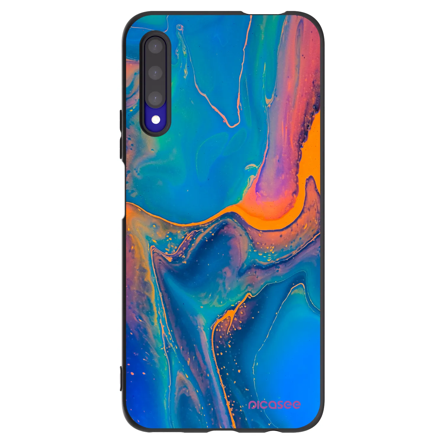Picasee fekete szilikon tok az alábbi mobiltelefonokra Honor 9X Pro - Rainbow