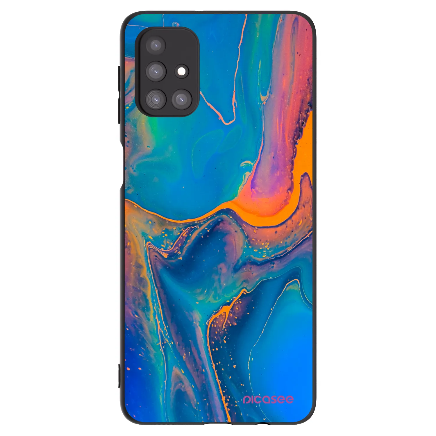 Picasee fekete szilikon tok az alábbi mobiltelefonokra Samsung Galaxy M31s - Rainbow
