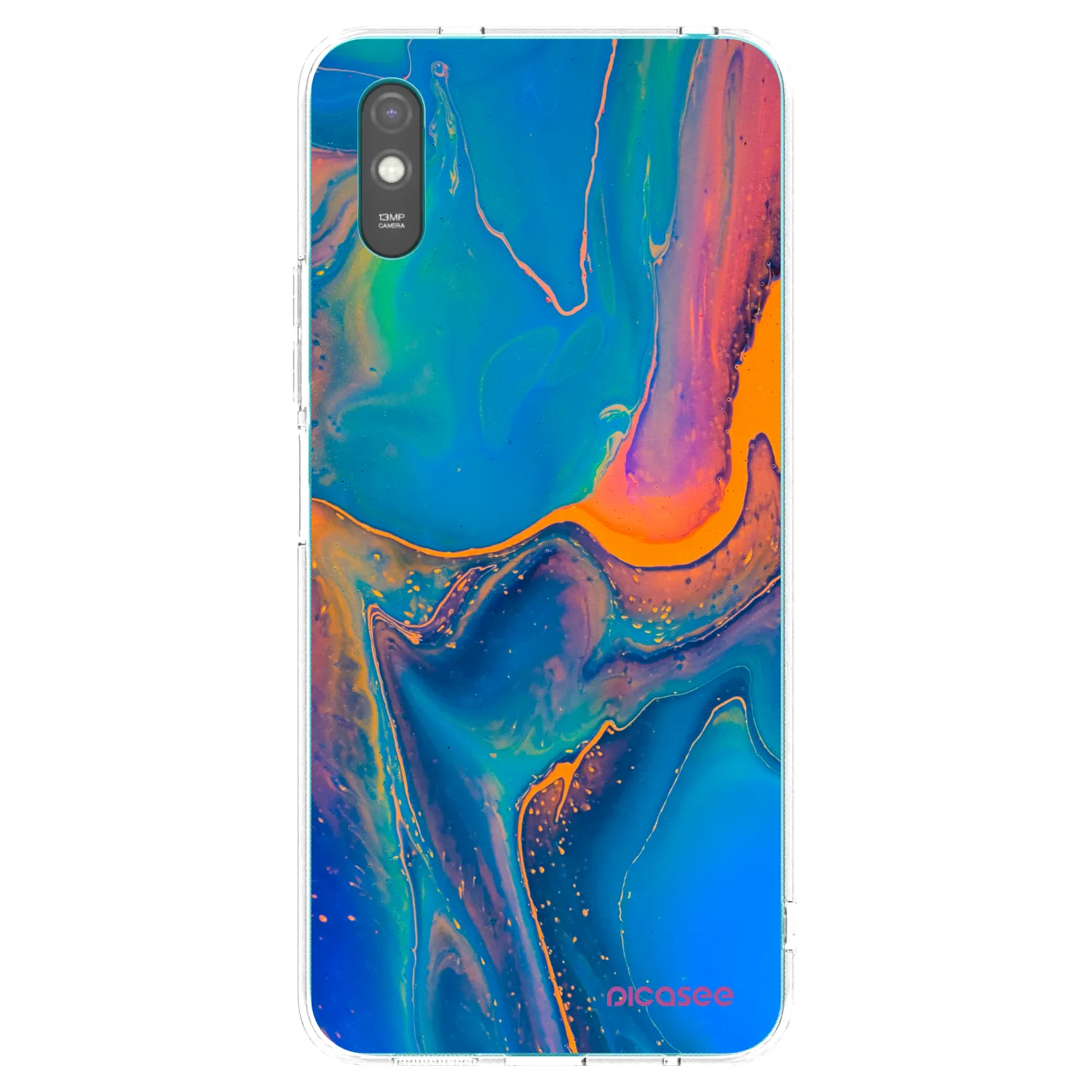 Picasee átlátszó szilikon tok az alábbi mobiltelefonokra Xiaomi Redmi 9A - Rainbow