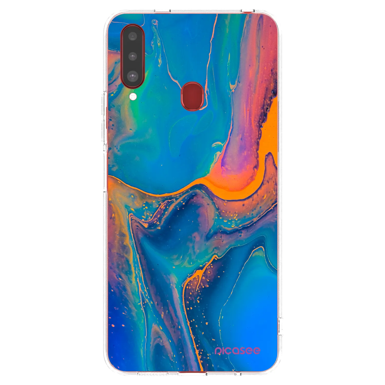 Picasee átlátszó szilikon tok az alábbi mobiltelefonokra Samsung Galaxy A20s - Rainbow