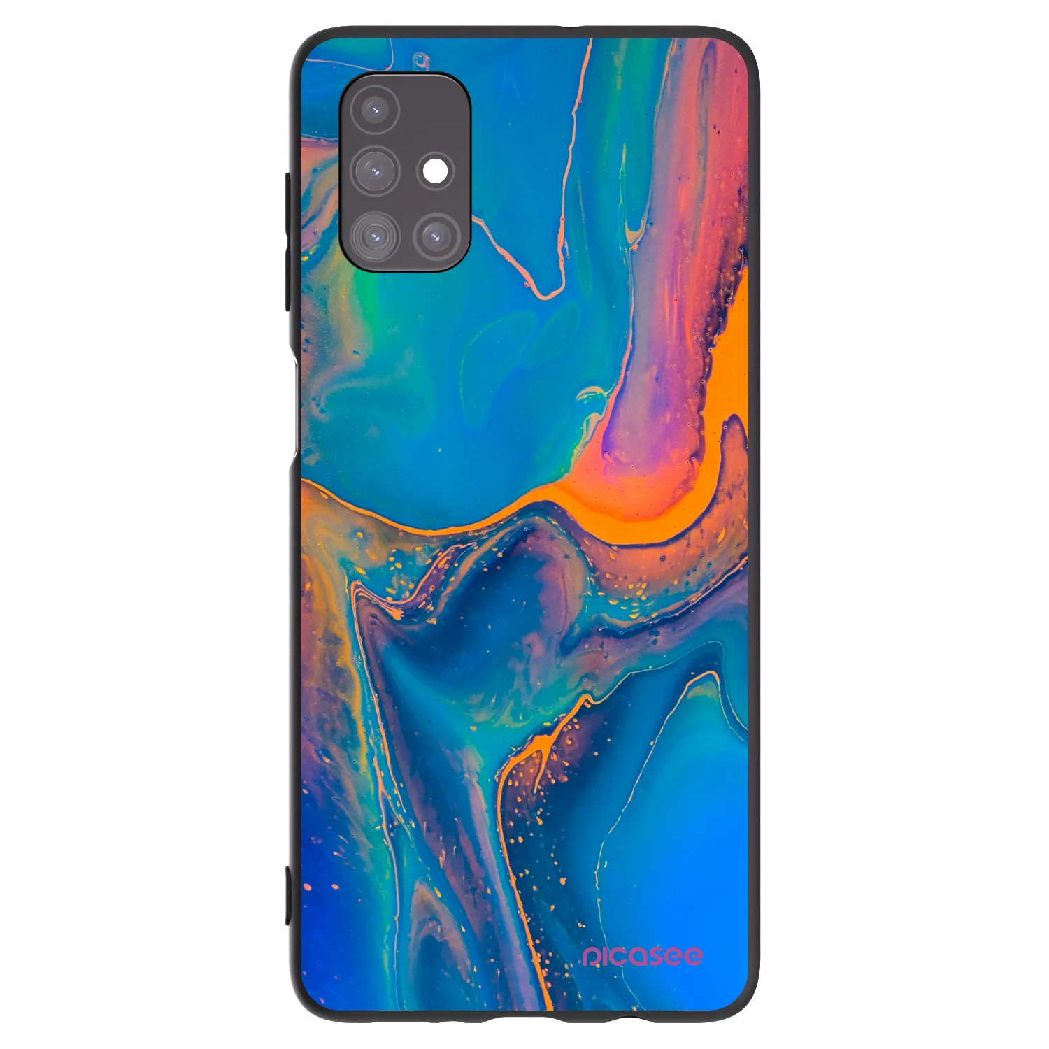 Picasee fekete szilikon tok az alábbi mobiltelefonokra Samsung Galaxy M51 M515F - Rainbow