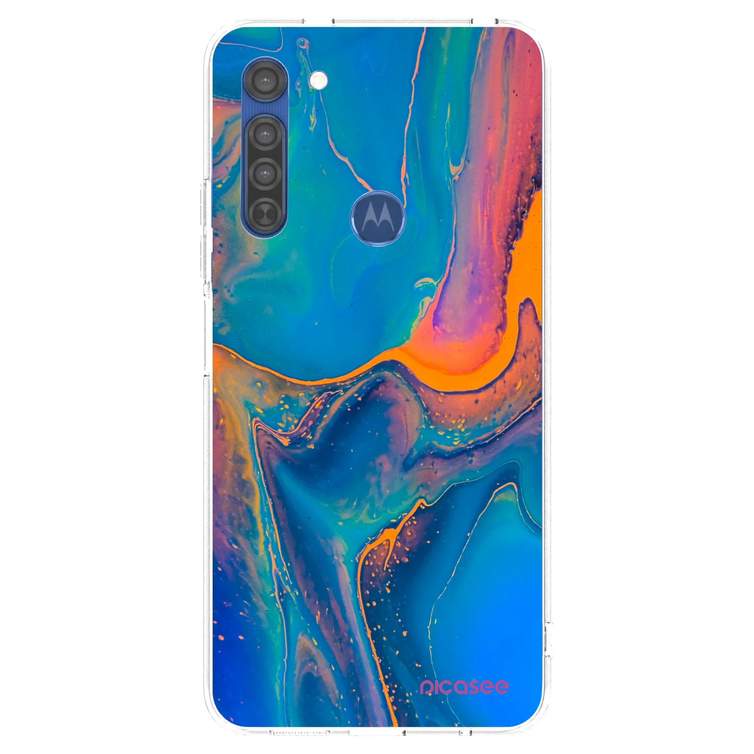 Picasee átlátszó szilikon tok az alábbi mobiltelefonokra Motorola Moto G8 - Rainbow