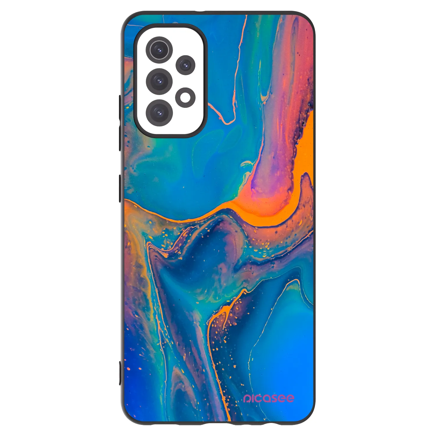 Picasee fekete szilikon tok az alábbi mobiltelefonokra Samsung Galaxy A32 5G A326B - Rainbow