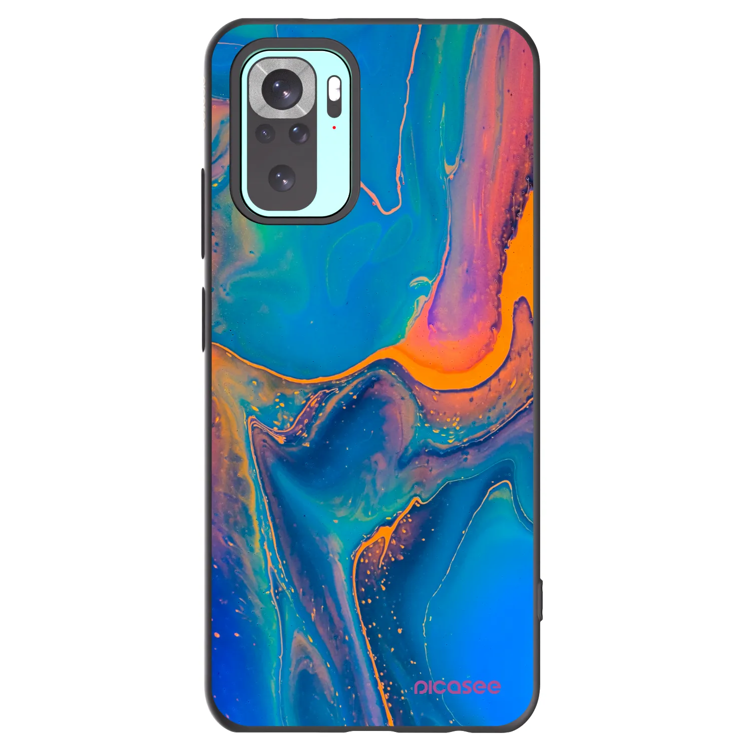 Picasee fekete szilikon tok az alábbi mobiltelefonokra Xiaomi Redmi Note 10 Pro - Rainbow