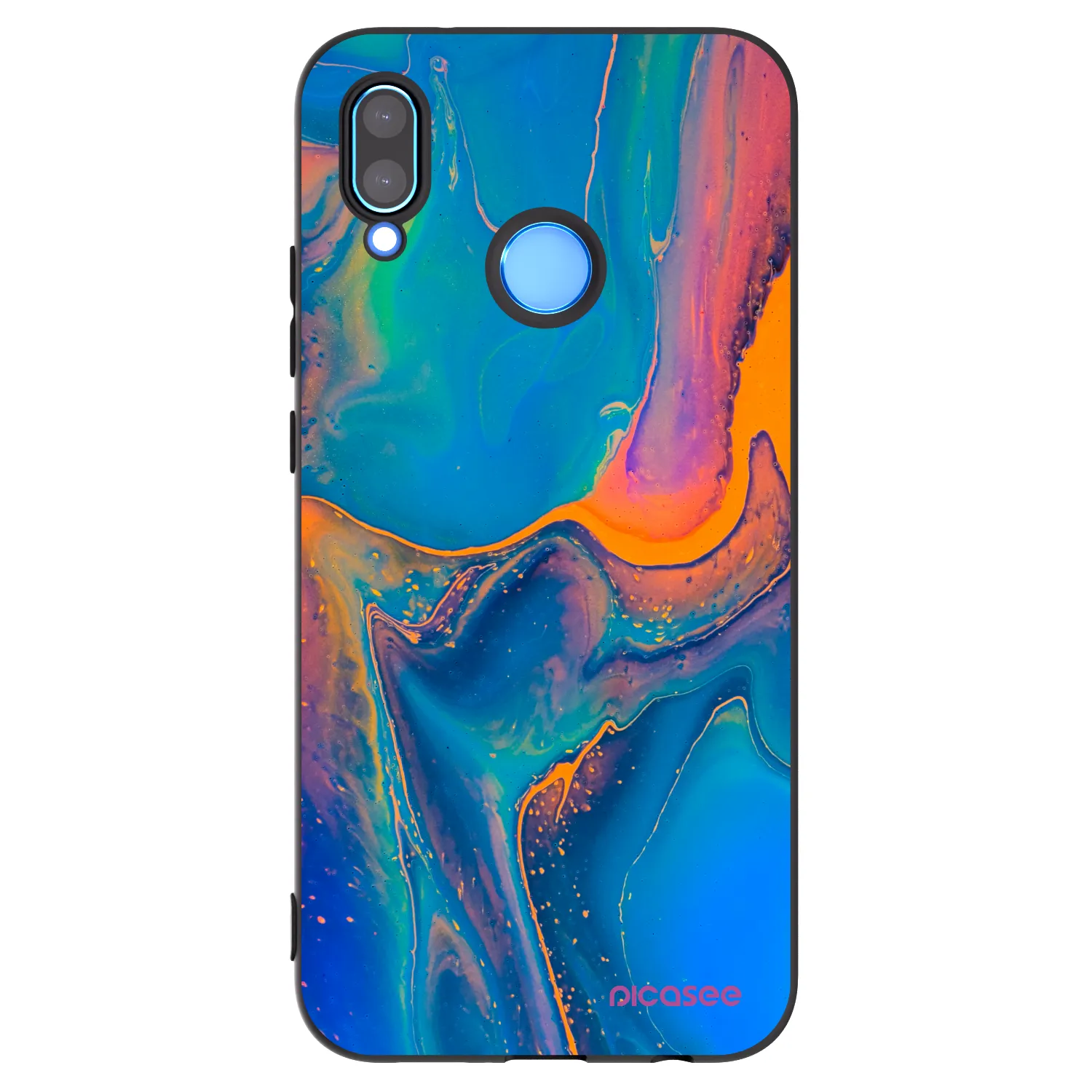 Picasee fekete szilikon tok az alábbi mobiltelefonokra Huawei P20 Lite - Rainbow