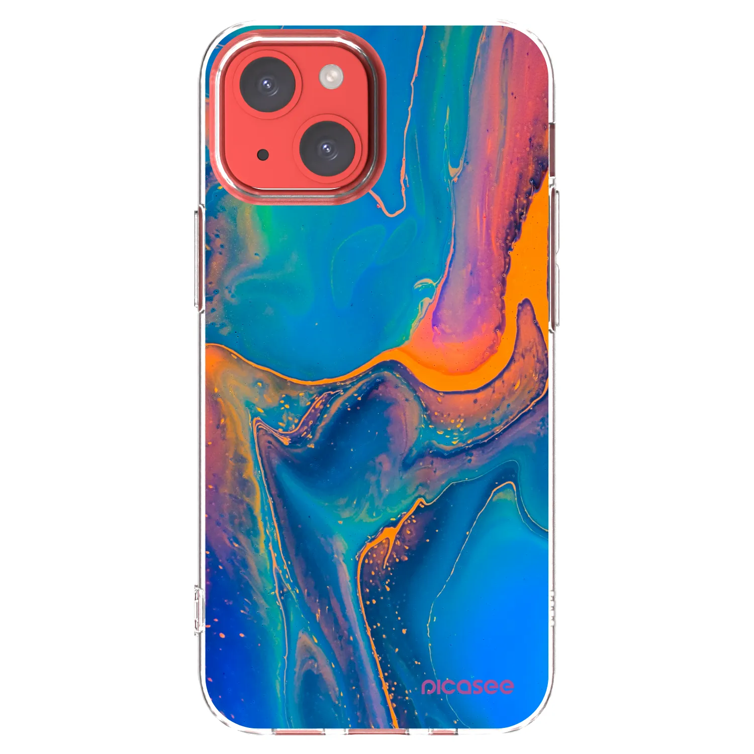 Picasee átlátszó szilikon tok az alábbi mobiltelefonokra Apple iPhone 13 mini - Rainbow