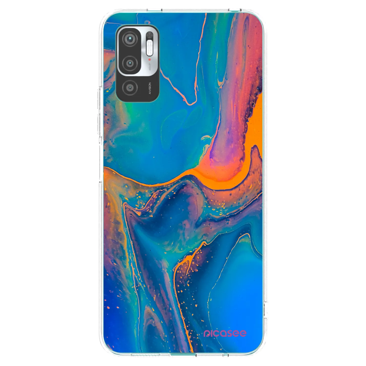 Picasee átlátszó szilikon tok az alábbi mobiltelefonokra Xiaomi Redmi Note 10 5G - Rainbow