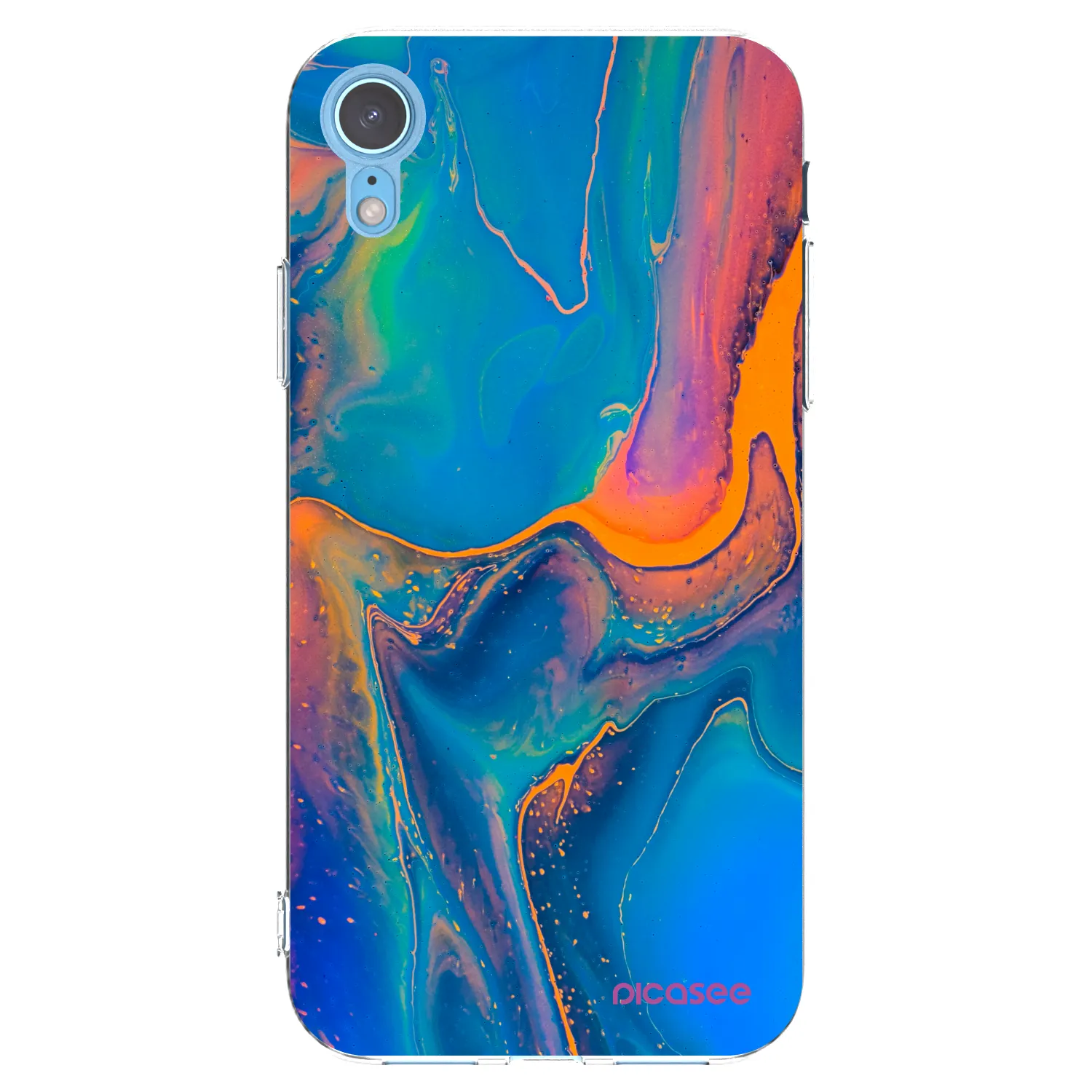 Picasee átlátszó szilikon tok az alábbi mobiltelefonokra Apple iPhone XR - Rainbow