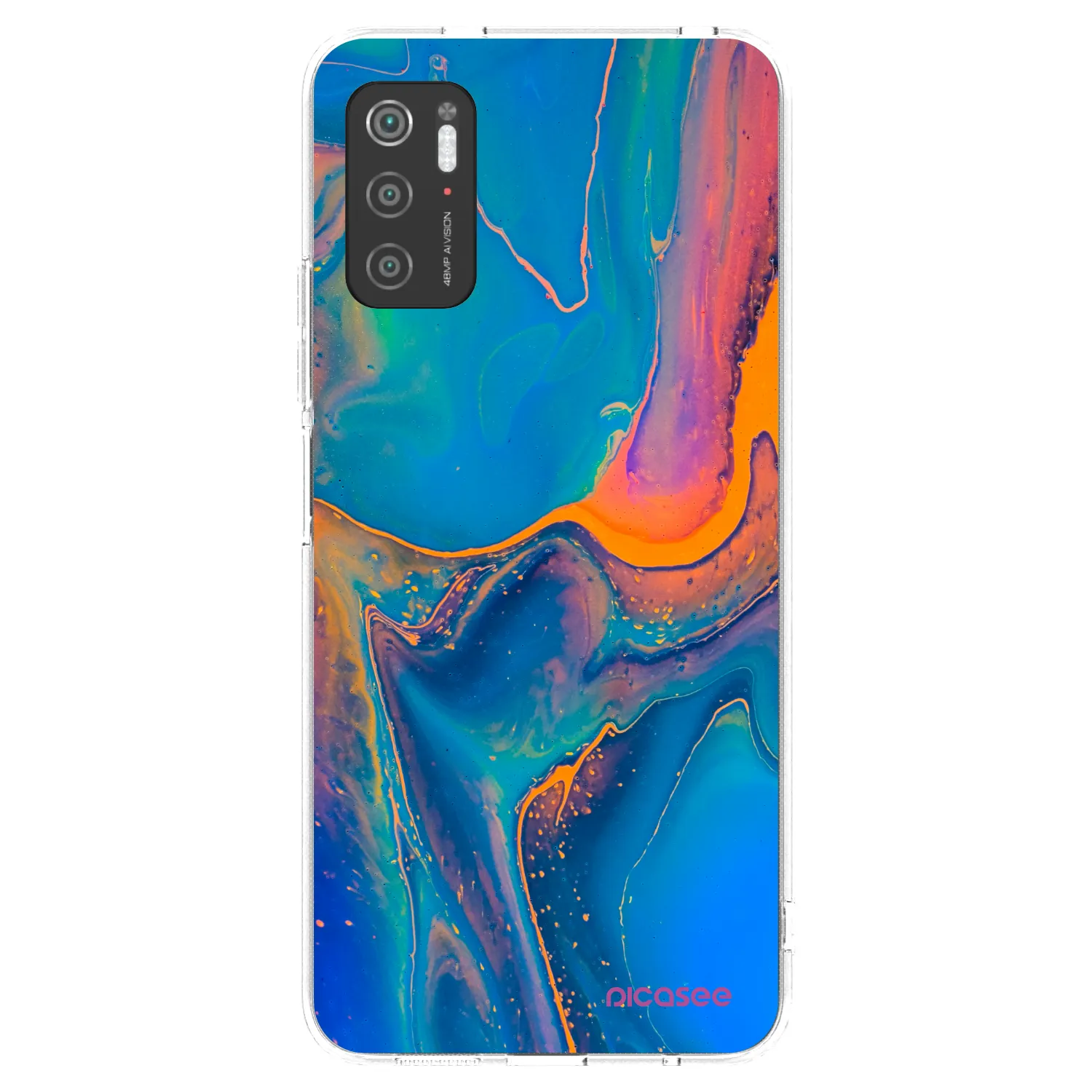 Picasee átlátszó szilikon tok az alábbi mobiltelefonokra Xiaomi Poco M3 Pro 5G - Rainbow