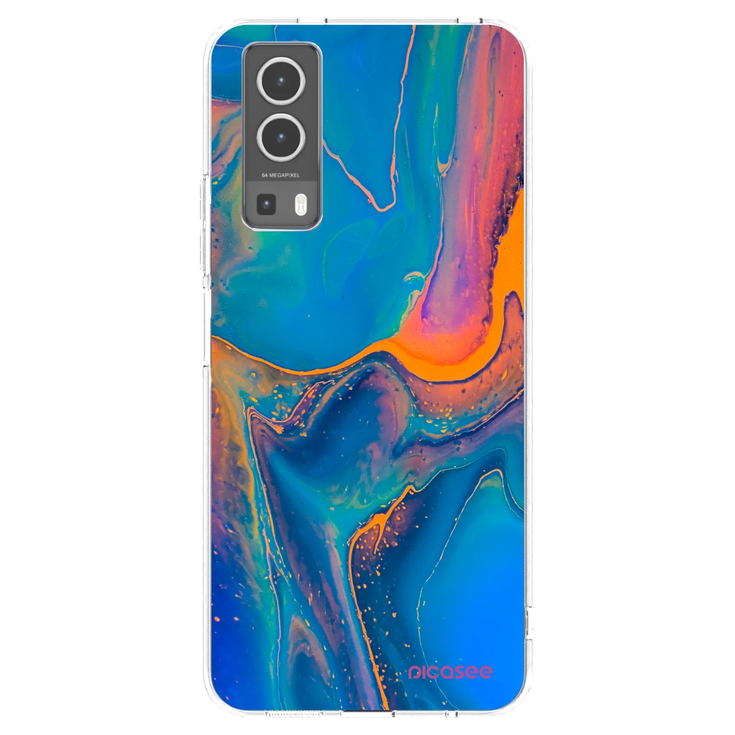 Picasee átlátszó szilikon tok az alábbi mobiltelefonokra Vivo Y72 5G - Rainbow