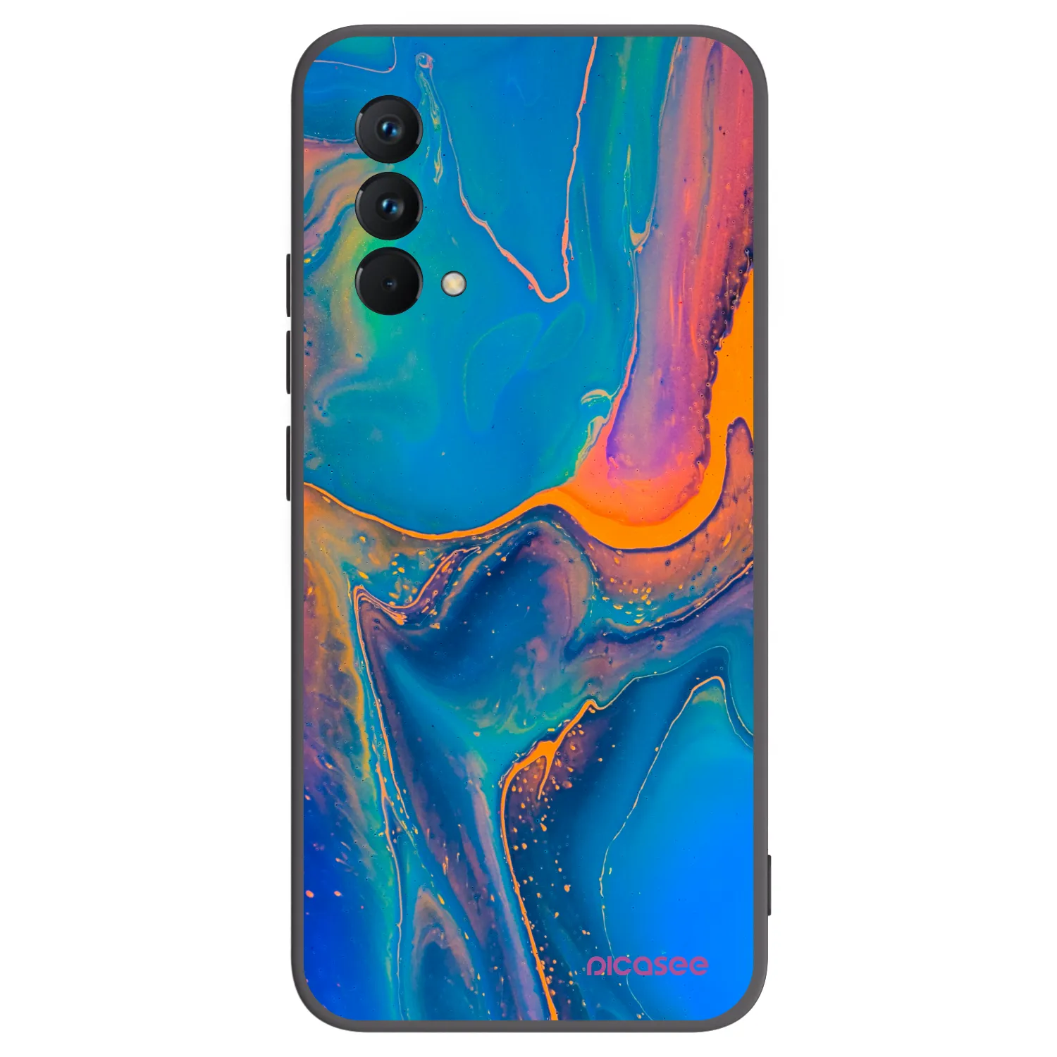 Picasee fekete szilikon tok az alábbi mobiltelefonokra Realme GT Master Edition 5G - Rainbow