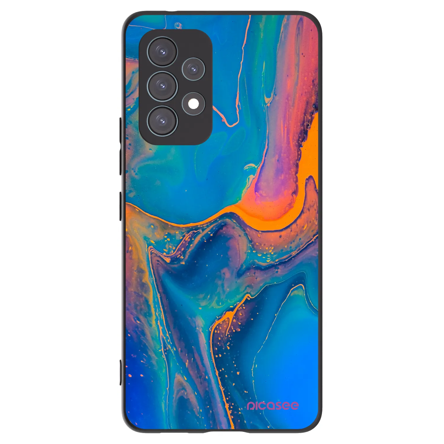 Picasee fekete szilikon tok az alábbi mobiltelefonokra Samsung Galaxy A53 5G A536 - Rainbow
