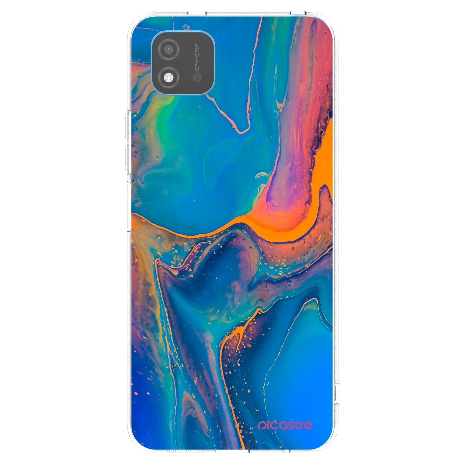 Picasee átlátszó szilikon tok az alábbi mobiltelefonokra Realme C11 (2021) - Rainbow