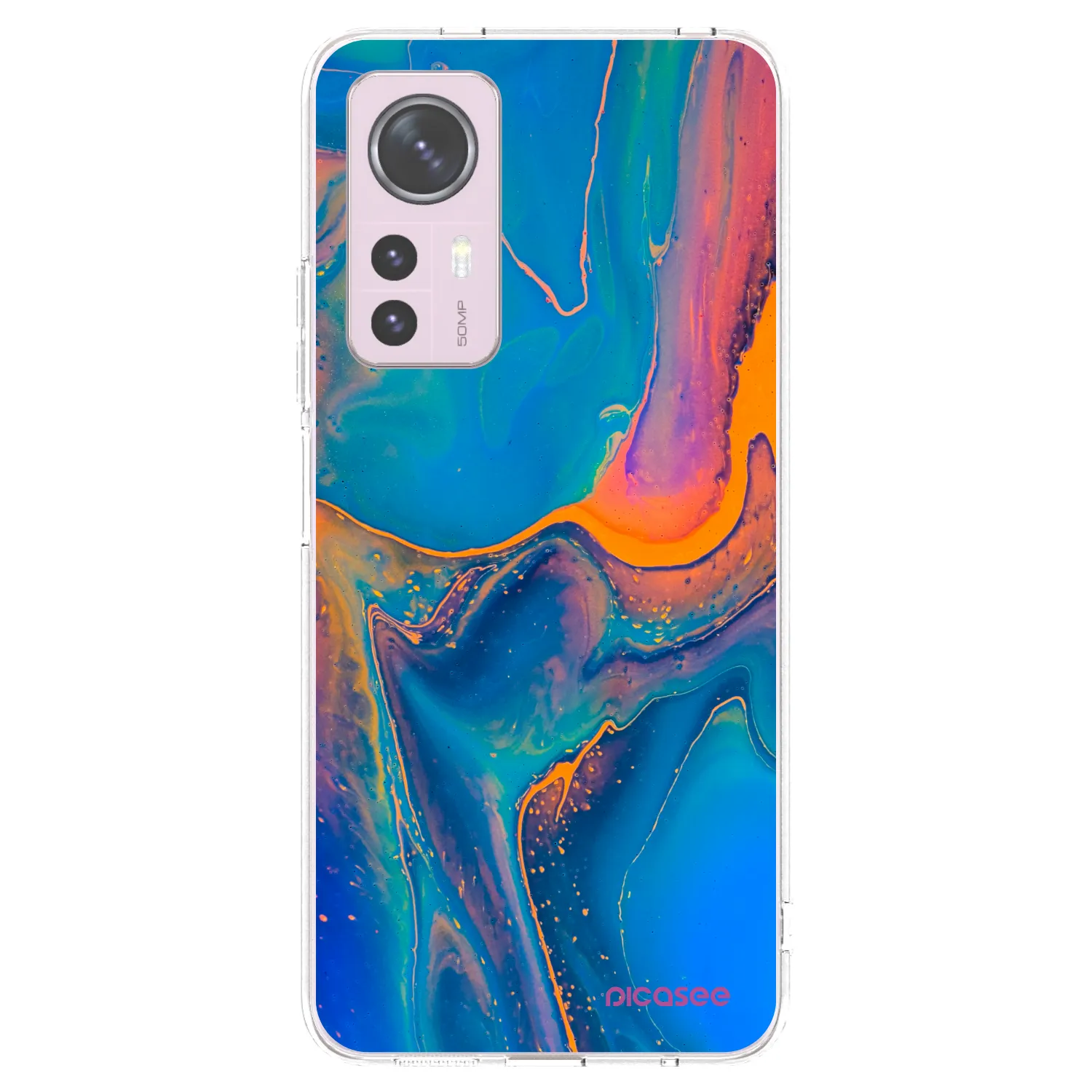 Picasee átlátszó szilikon tok az alábbi mobiltelefonokra Xiaomi 12 - Rainbow