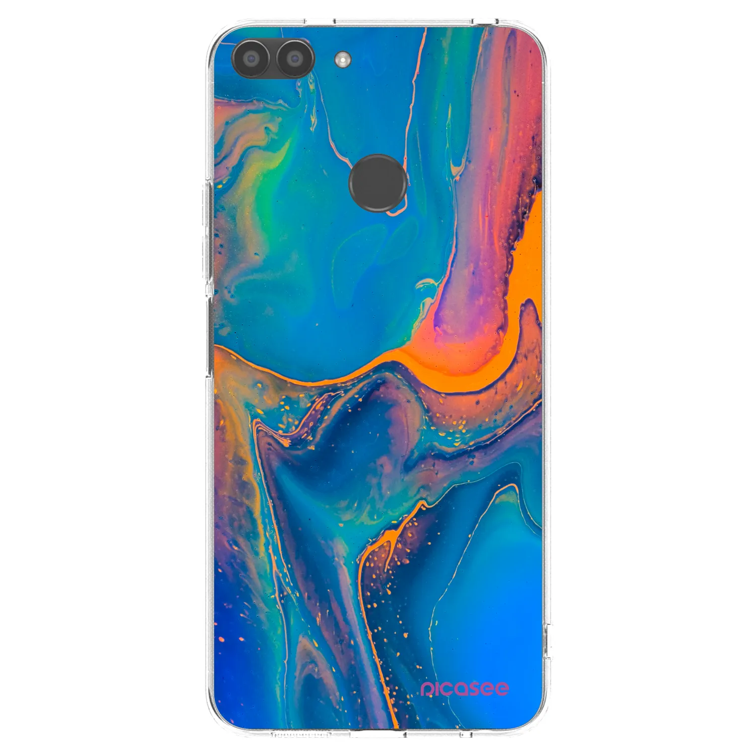 Picasee átlátszó szilikon tok az alábbi mobiltelefonokra Huawei P Smart - Rainbow
