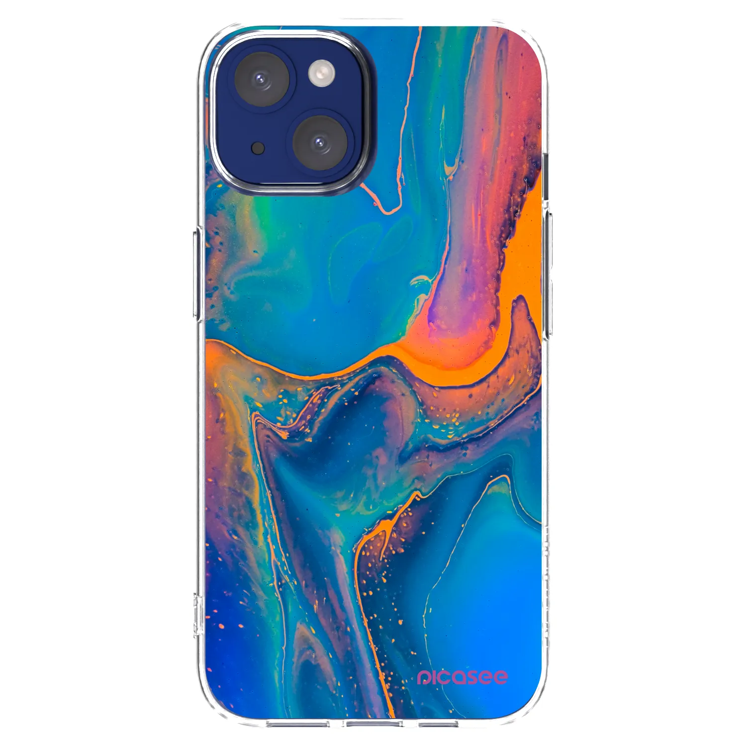 Picasee átlátszó szilikon tok az alábbi mobiltelefonokra Apple iPhone 14 - Rainbow