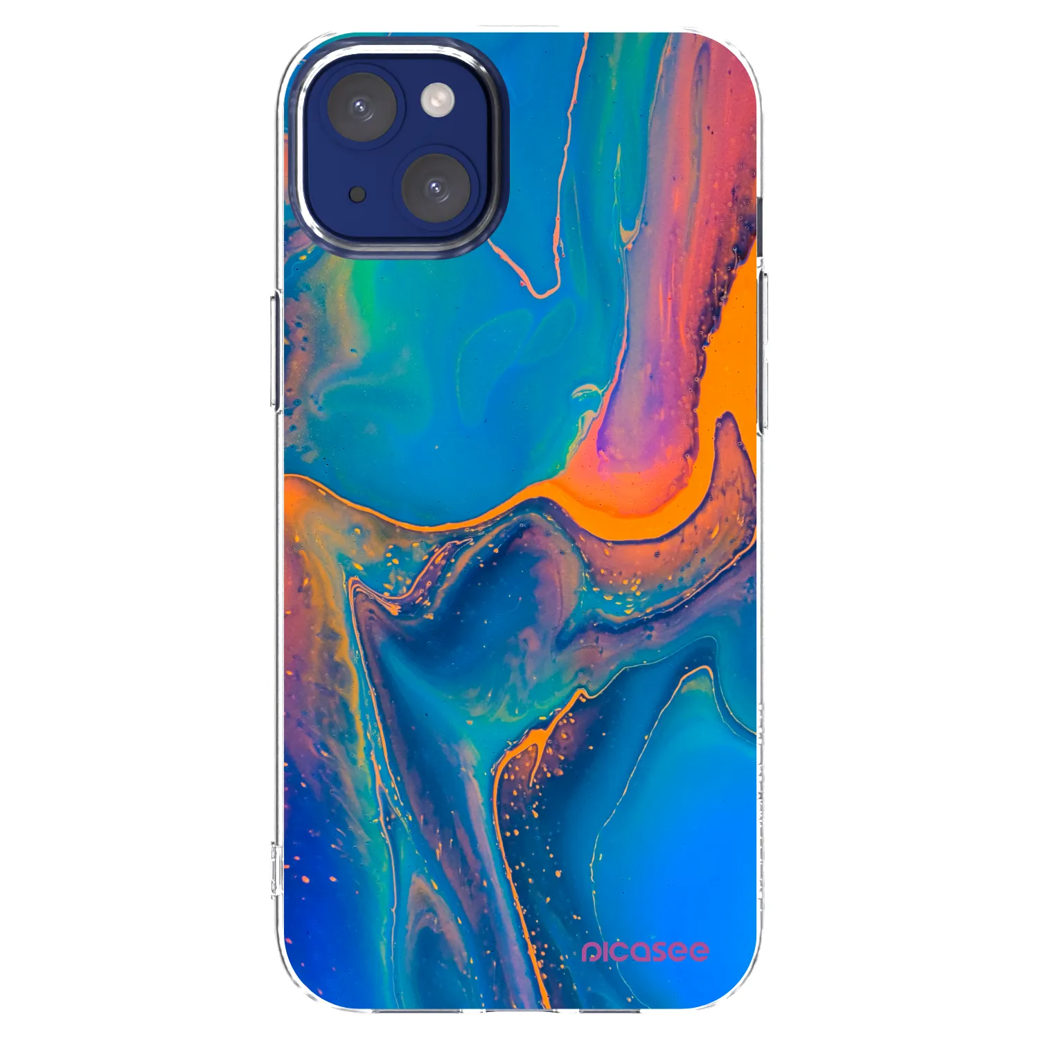 Picasee átlátszó szilikon tok az alábbi mobiltelefonokra Apple iPhone 14 Plus - Rainbow