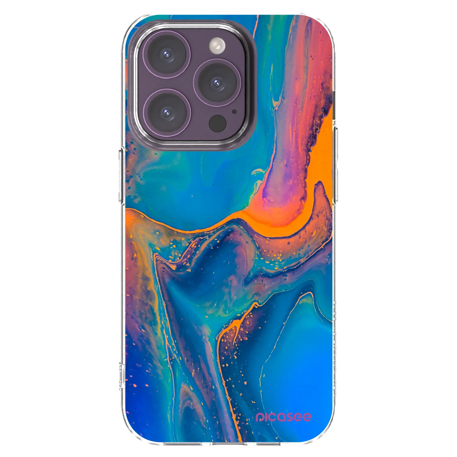 Picasee átlátszó szilikon tok az alábbi mobiltelefonokra Apple iPhone 14 Pro - Rainbow