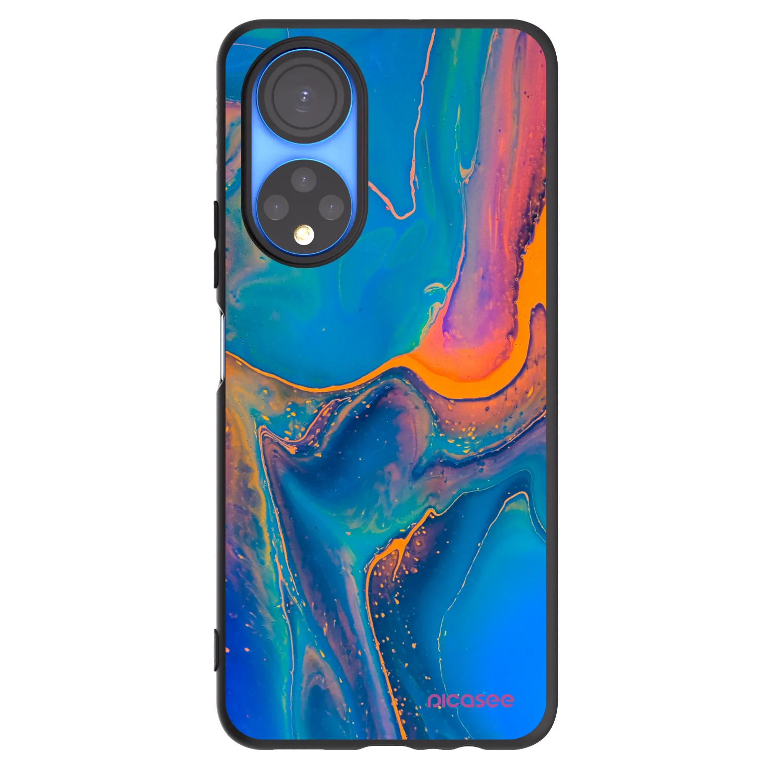 Picasee fekete szilikon tok az alábbi mobiltelefonokra Honor X7 - Rainbow