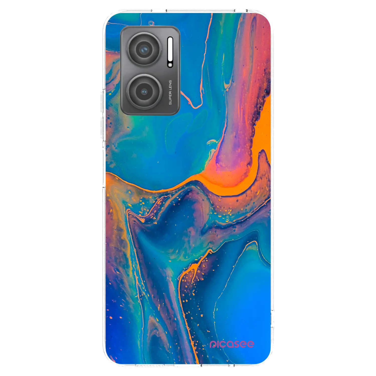 Picasee átlátszó szilikon tok az alábbi mobiltelefonokra Xiaomi Redmi 10 5G - Rainbow