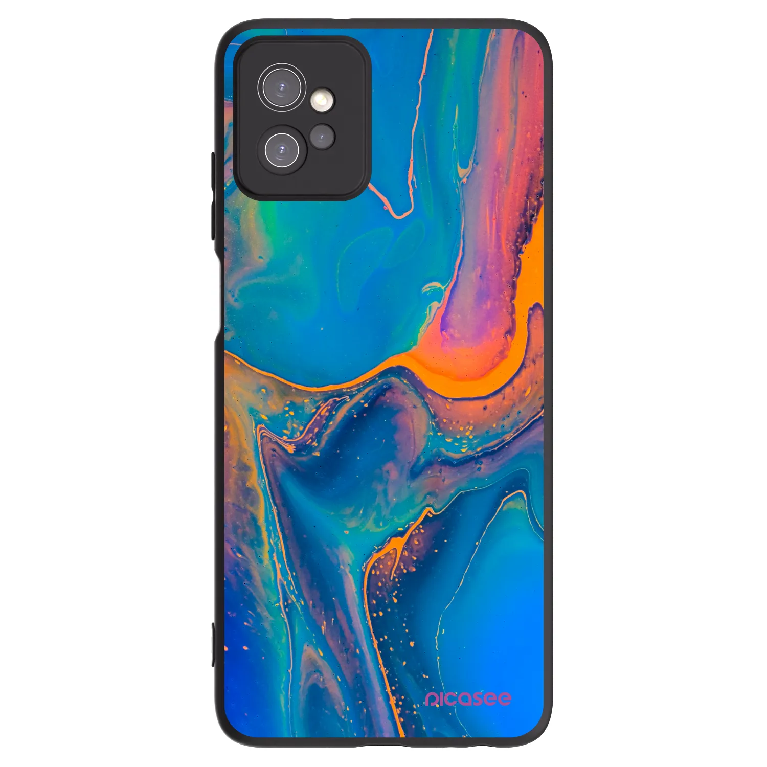 Picasee fekete szilikon tok az alábbi mobiltelefonokra Motorola Moto G32 - Rainbow
