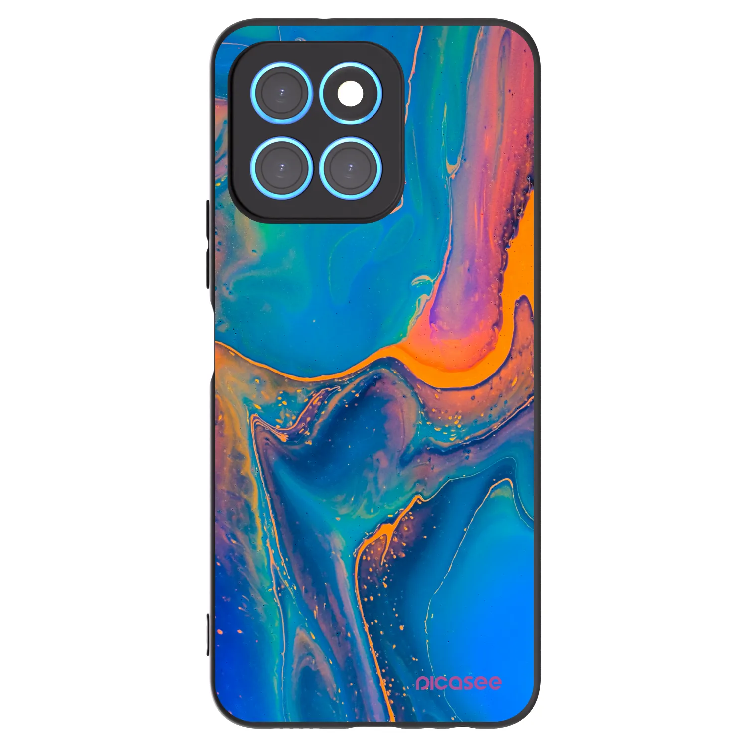 Picasee fekete szilikon tok az alábbi mobiltelefonokra Honor X6 - Rainbow