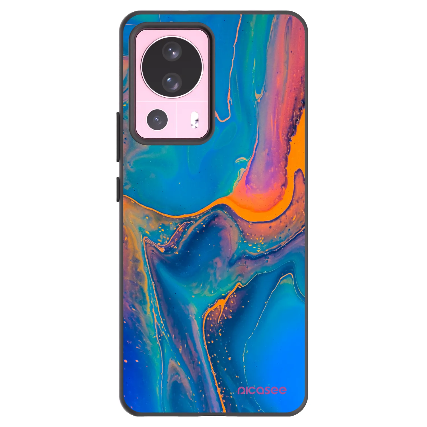 Picasee fekete szilikon tok az alábbi mobiltelefonokra Xiaomi 13 Lite - Rainbow