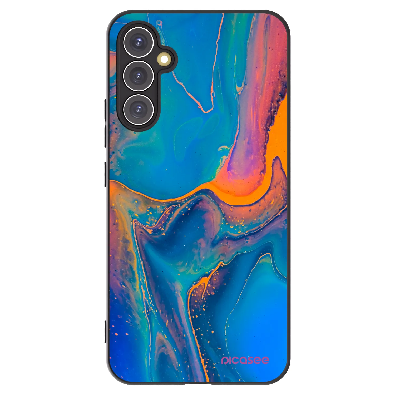 Picasee fekete szilikon tok az alábbi mobiltelefonokra Samsung Galaxy A34 5G A346B - Rainbow
