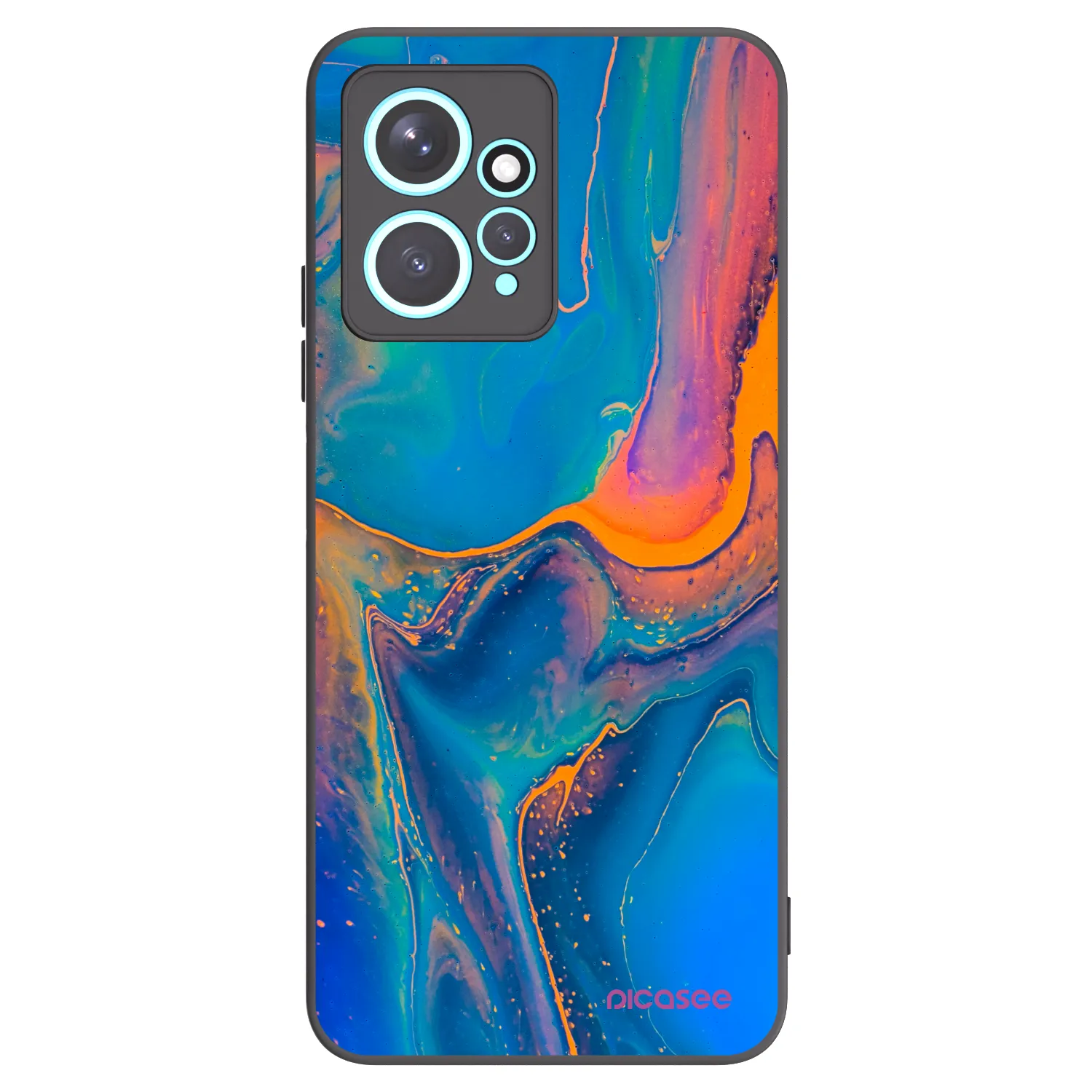 Picasee fekete szilikon tok az alábbi mobiltelefonokra Xiaomi Redmi Note 12 4G - Rainbow