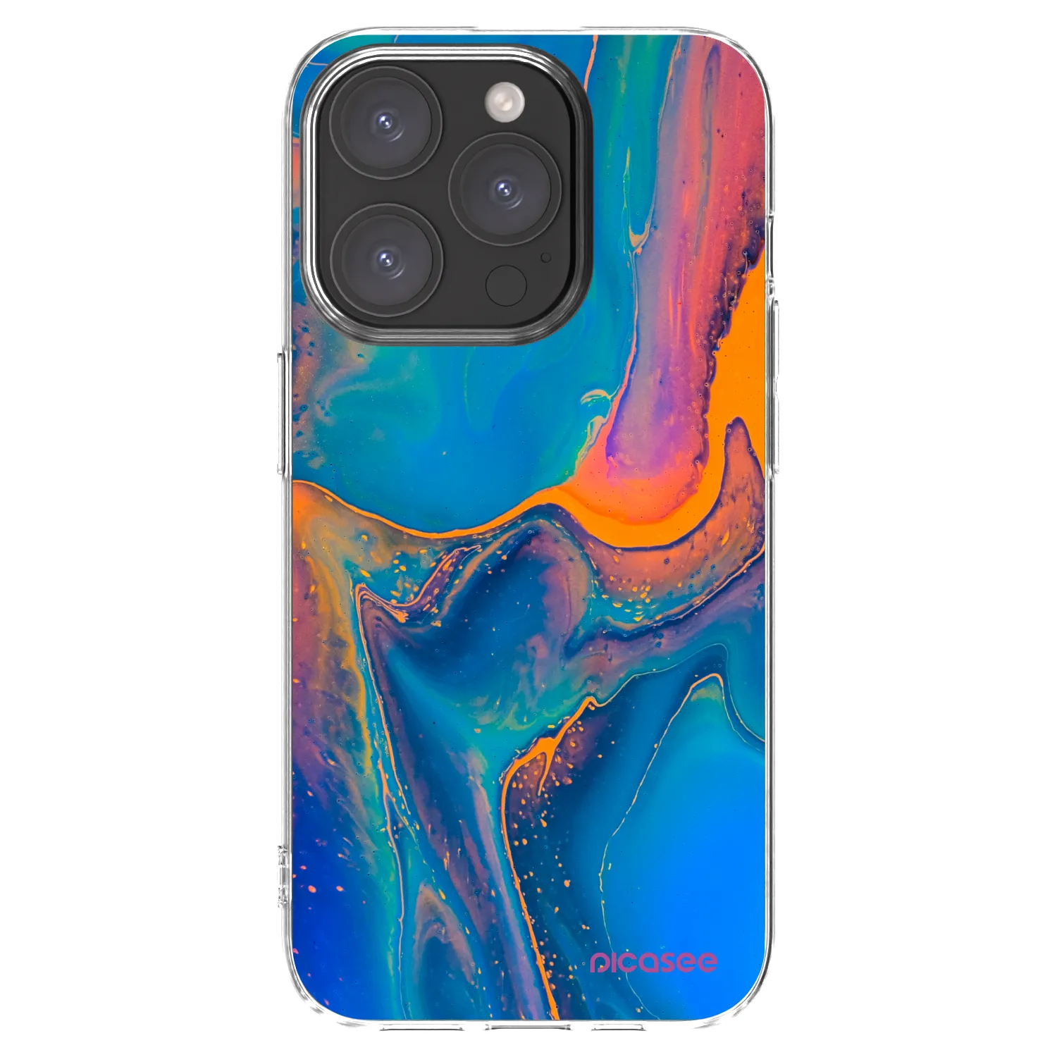 Picasee átlátszó szilikon tok az alábbi mobiltelefonokra Apple iPhone 15 Pro - Rainbow