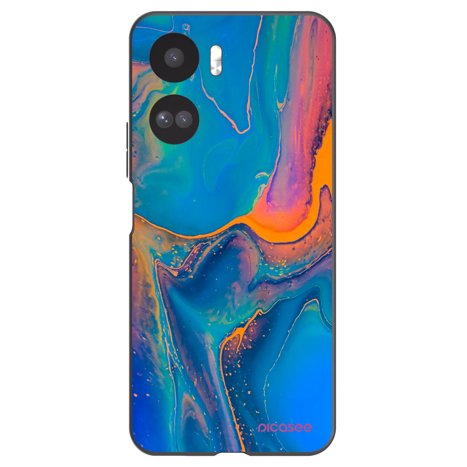 Picasee fekete szilikon tok az alábbi mobiltelefonokra Honor 90 Lite 5G - Rainbow