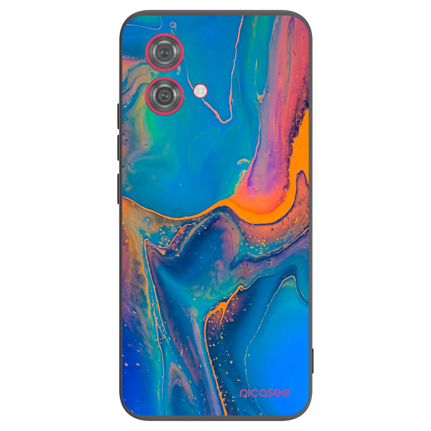 Picasee fekete szilikon tok az alábbi mobiltelefonokra Motorola Moto G84 5G - Rainbow