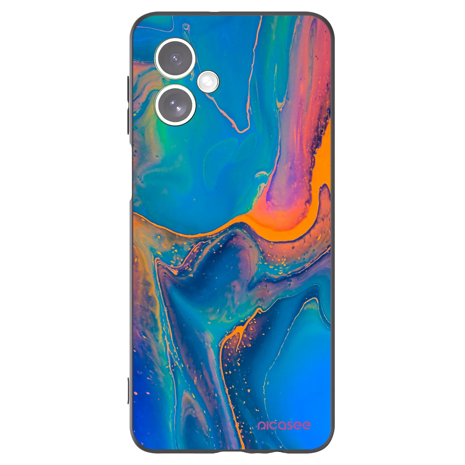 Picasee fekete szilikon tok az alábbi mobiltelefonokra Motorola Moto G54 5G - Rainbow
