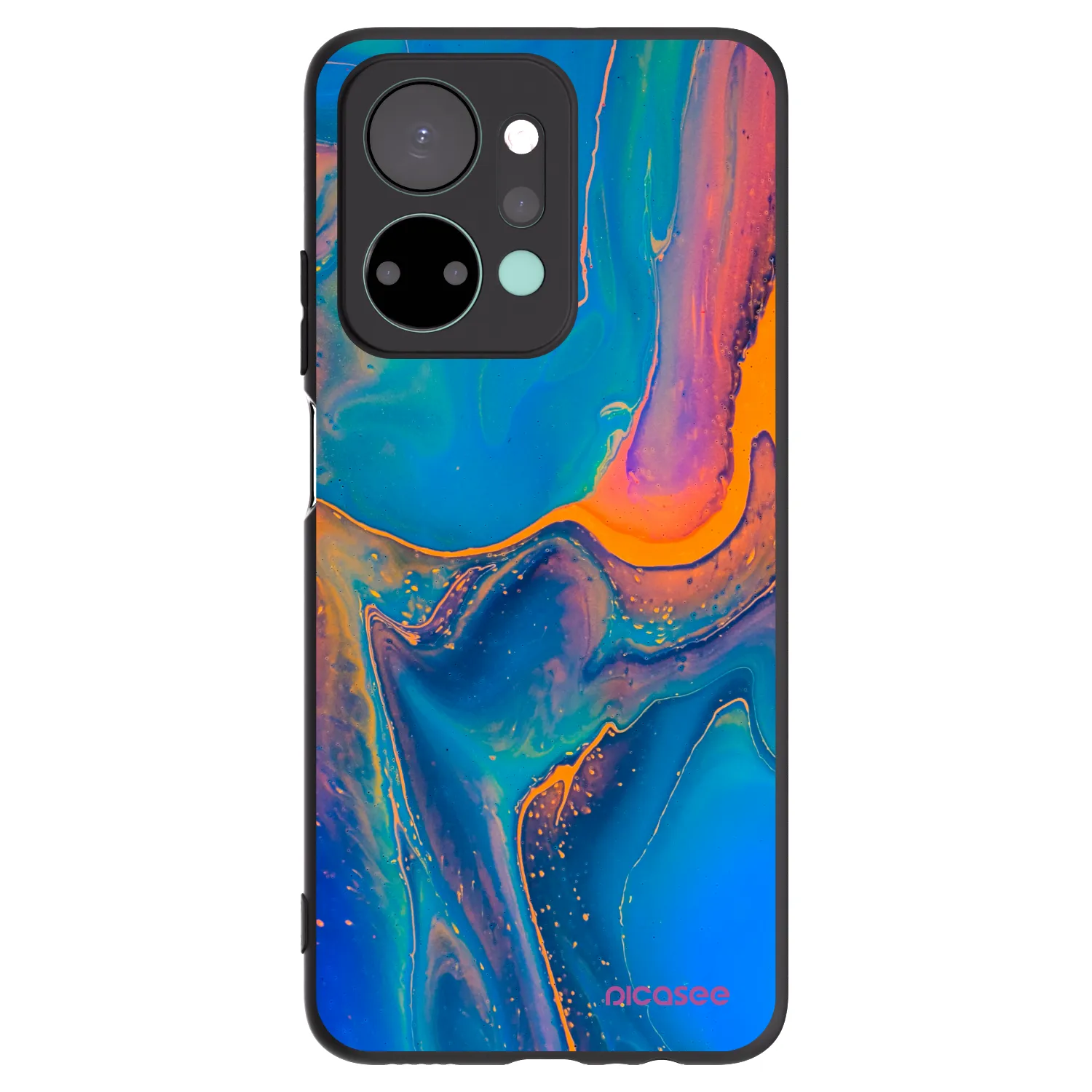 Picasee fekete szilikon tok az alábbi mobiltelefonokra Honor X7a - Rainbow