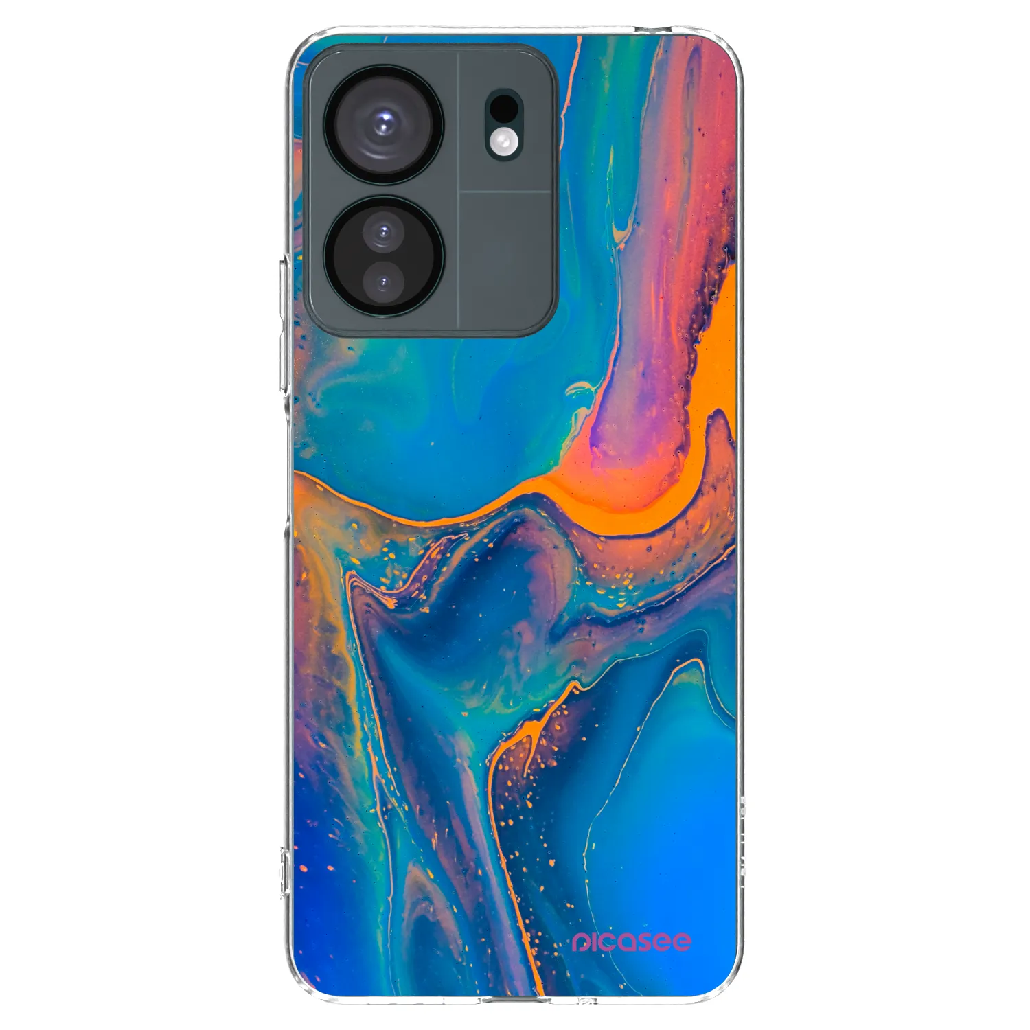 Picasee átlátszó szilikon tok az alábbi mobiltelefonokra Xiaomi Redmi 13C 4G - Rainbow