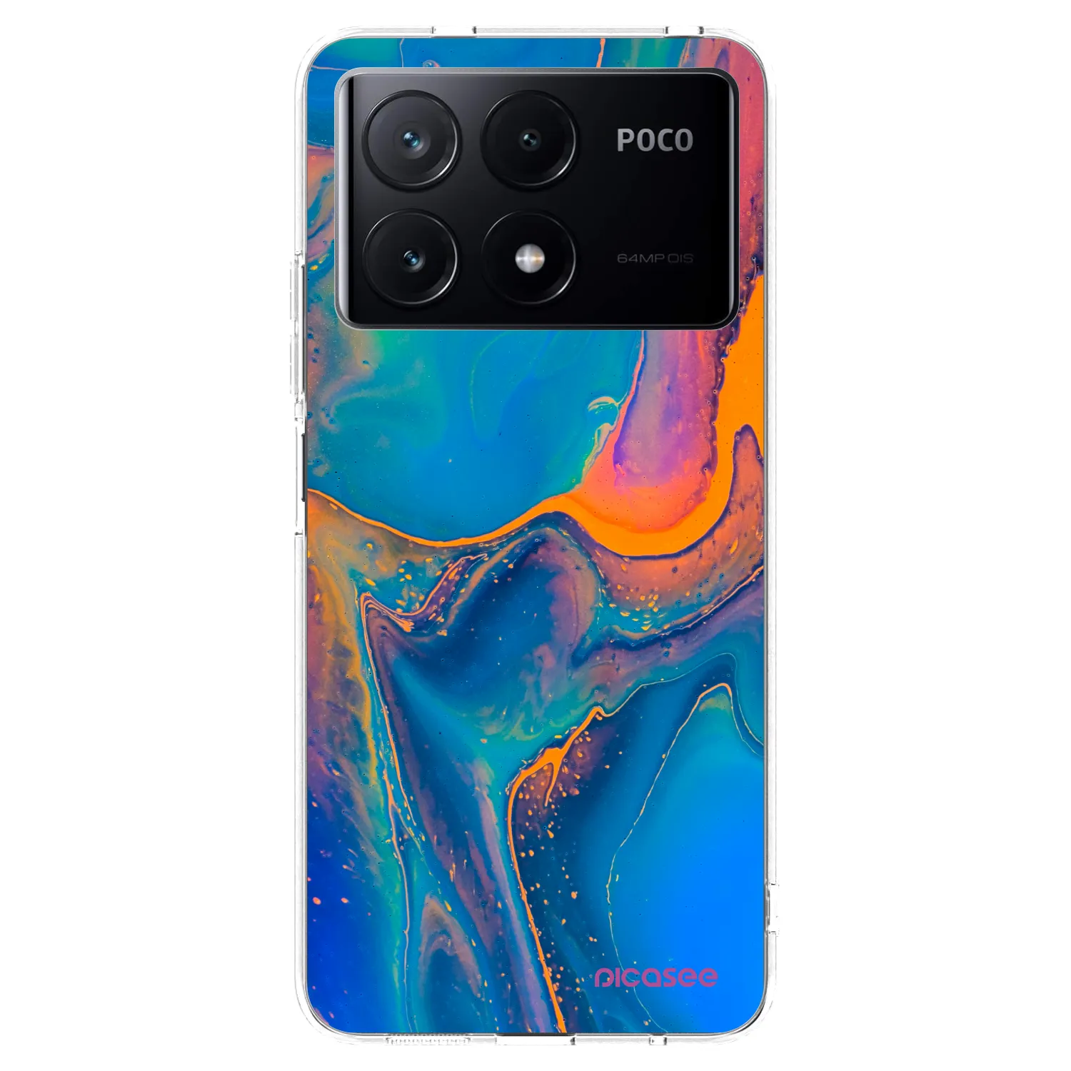 Picasee átlátszó szilikon tok az alábbi mobiltelefonokra Xiaomi Poco X6 Pro - Rainbow