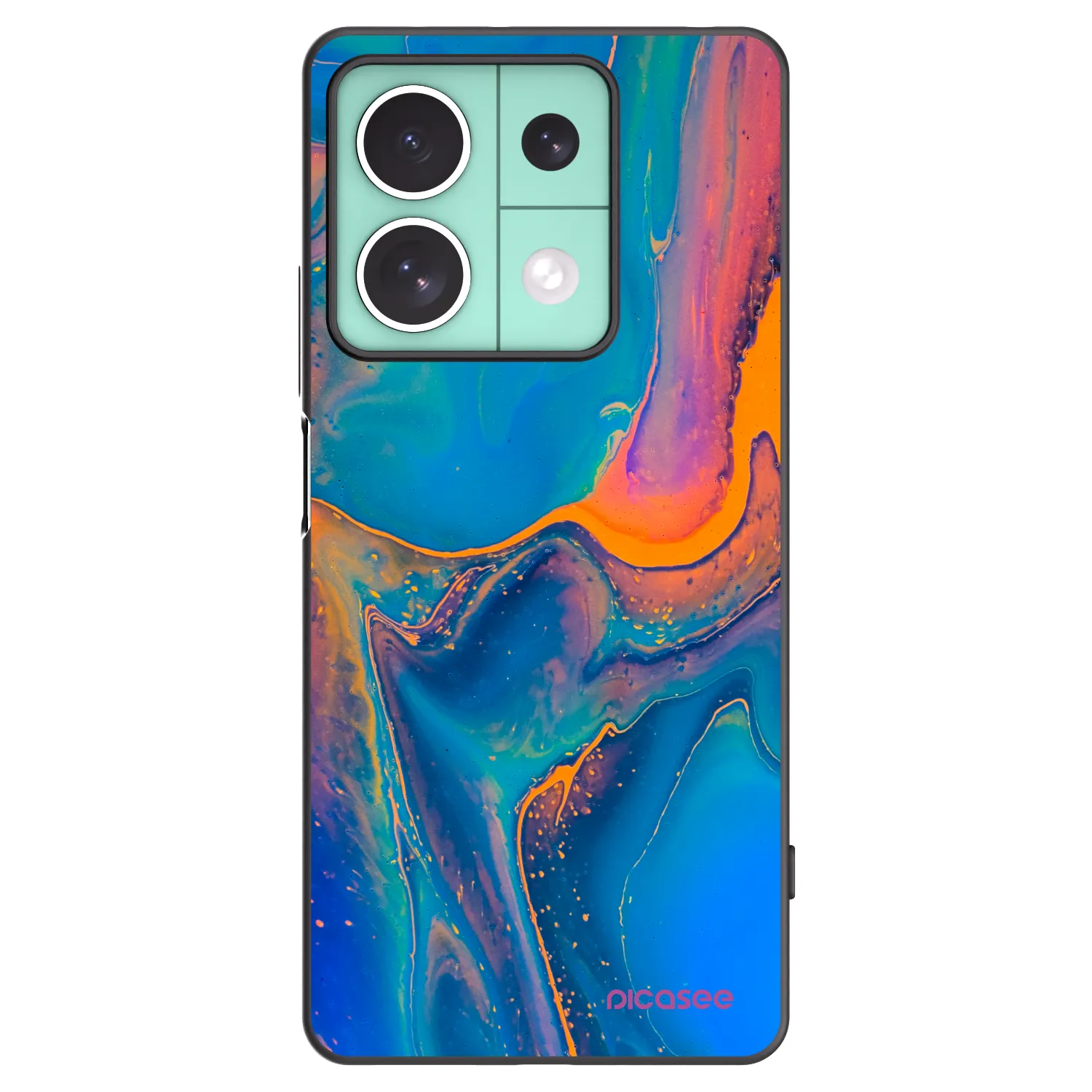 Picasee fekete szilikon tok az alábbi mobiltelefonokra Xiaomi Redmi Note 13 5G - Rainbow