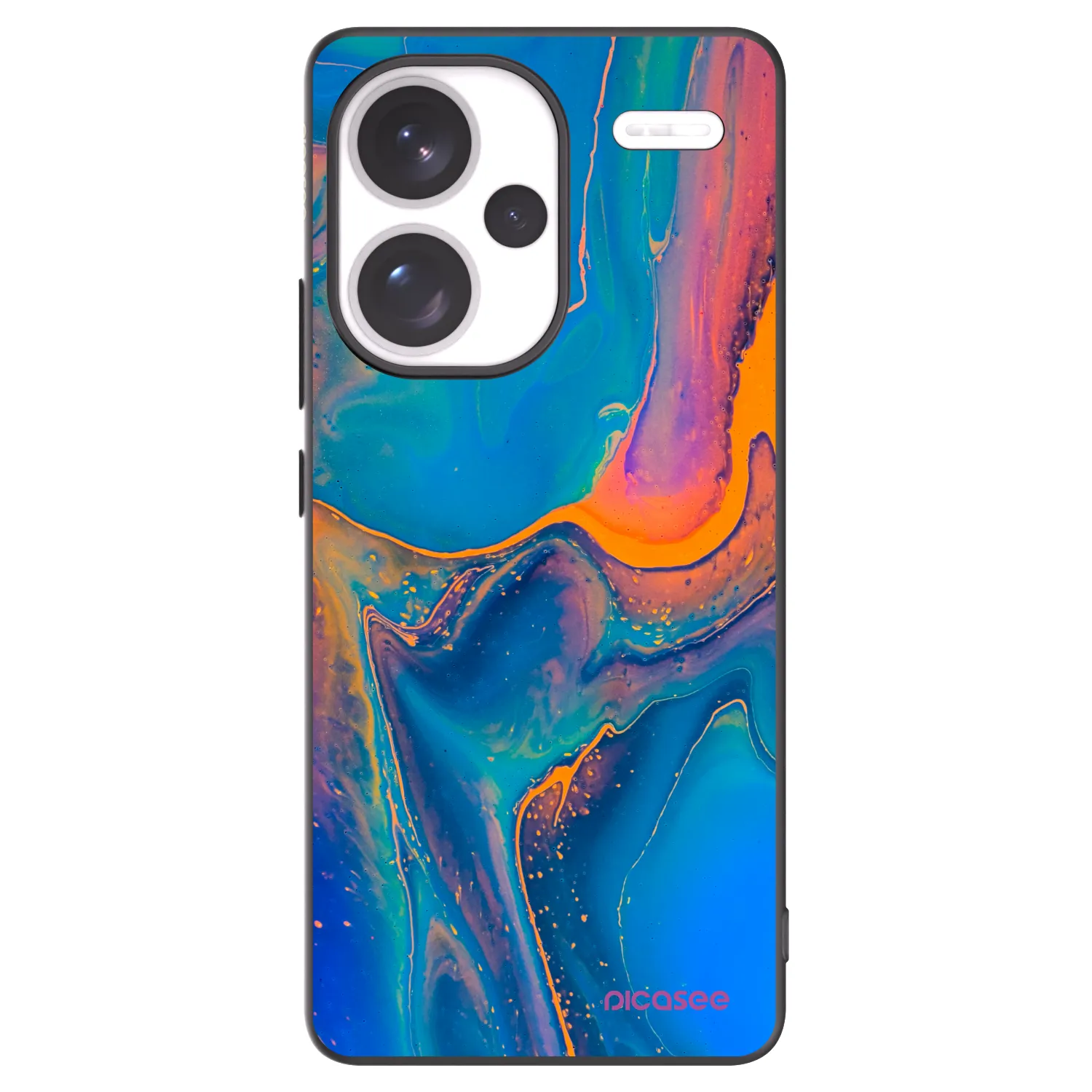 Picasee fekete szilikon tok az alábbi mobiltelefonokra Xiaomi Redmi Note 13 Pro+ 5G - Rainbow