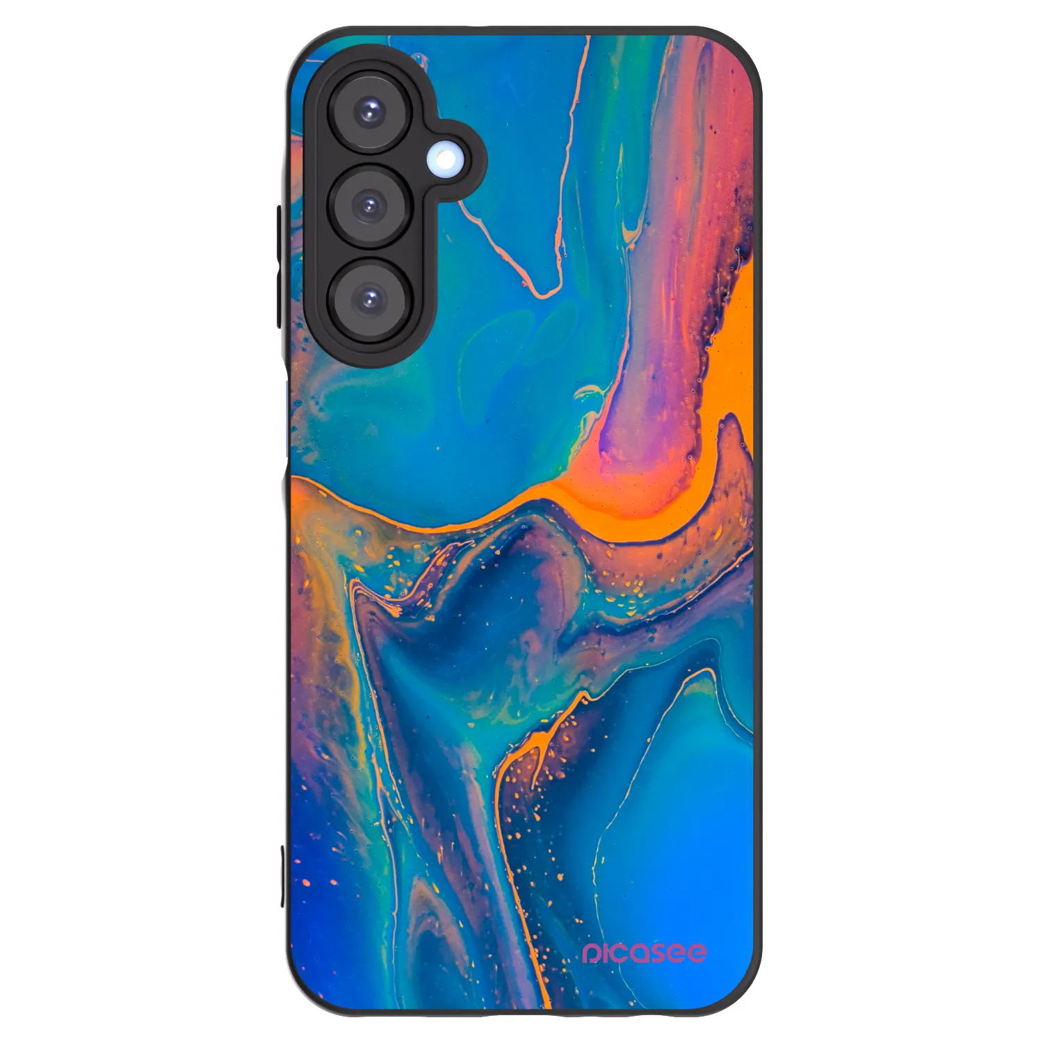 Picasee fekete szilikon tok az alábbi mobiltelefonokra Samsung Galaxy A25 A256B 5G - Rainbow